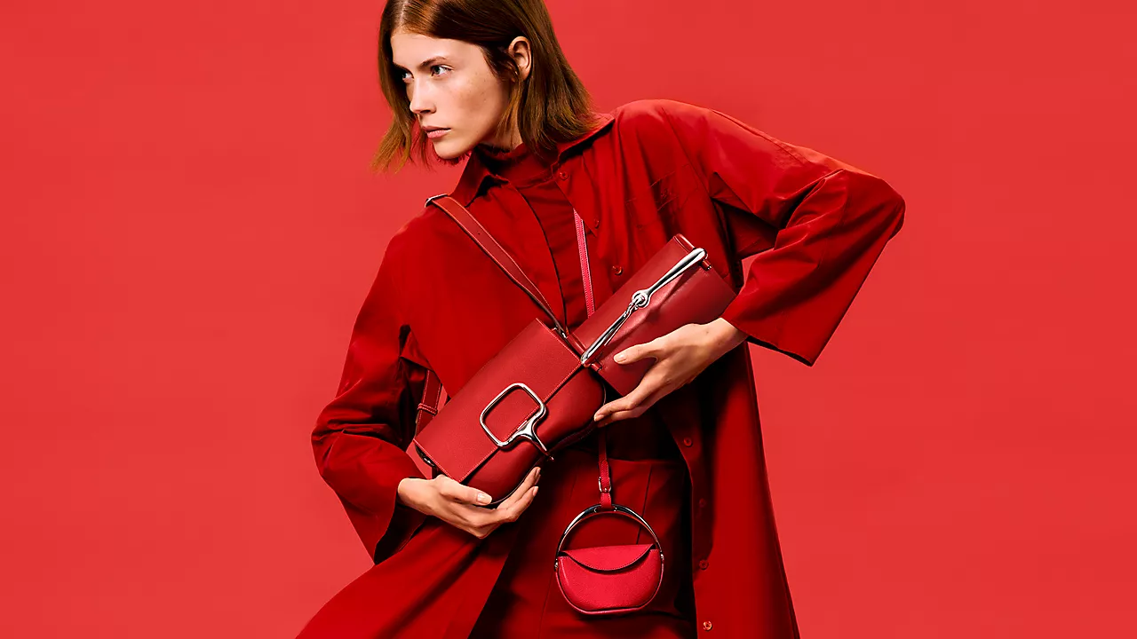 Бордовa сумка Hermes
